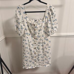 Old Navy Blue Floral Button-Front Blouse